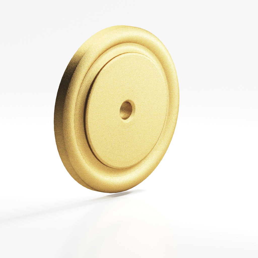 Colonial Bronze Series 9202 1.75" Round Grooved Backplate Frost Brass™ / 1.75"
