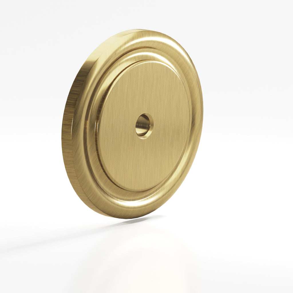 Colonial Bronze Series 9202 1.75" Round Grooved Backplate Antique Brass / 1.75"