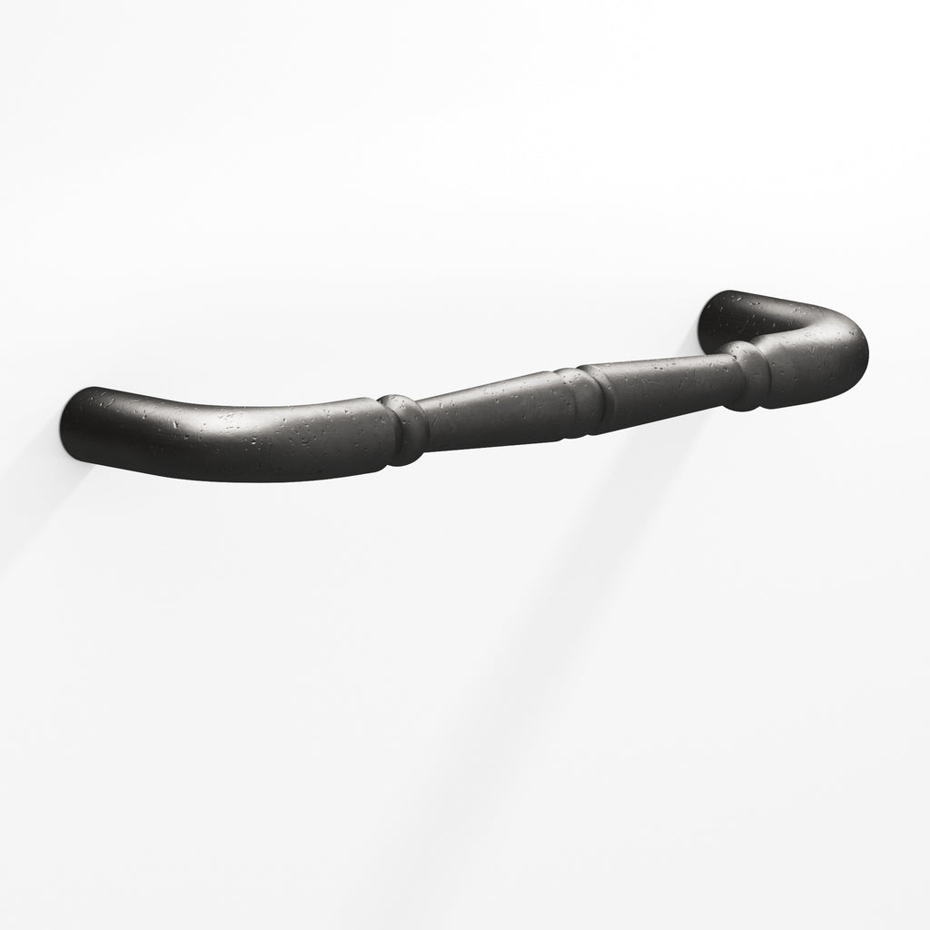 Colonial Bronze Series 250 8" Detailed Wire Cabinet Pull With Beads Distressed Satin Black / 8"