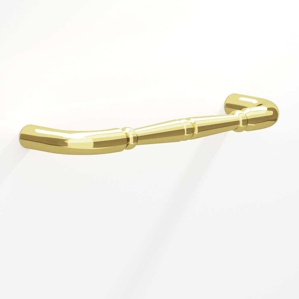 Colonial Bronze Series 250 6" Detailed Wire Cabinet Pull With Beads Unlacquered Polished Brass / 6"