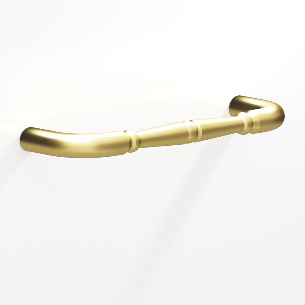Colonial Bronze Series 250 8" Detailed Wire Cabinet Pull With Beads Matte Satin Brass / 8"