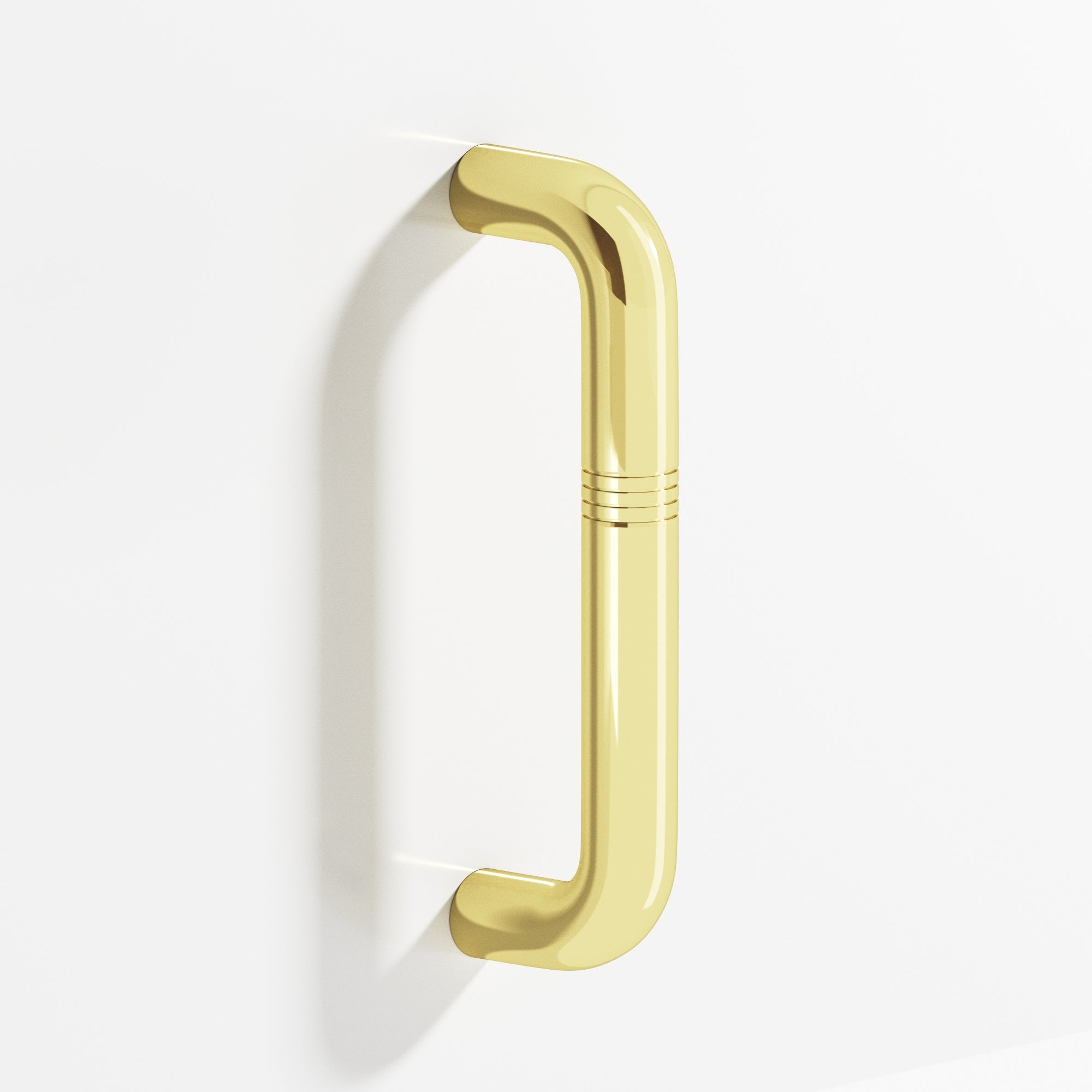 Colonial Bronze Series 258 8" Grooved Wire Cabinet Pull Polished Brass / 8"