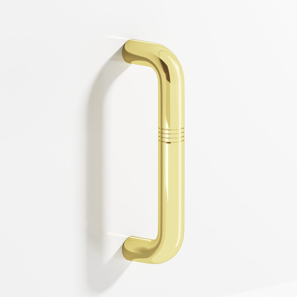 Colonial Bronze Series 258 8" Grooved Wire Cabinet Pull Polished Brass / 8"