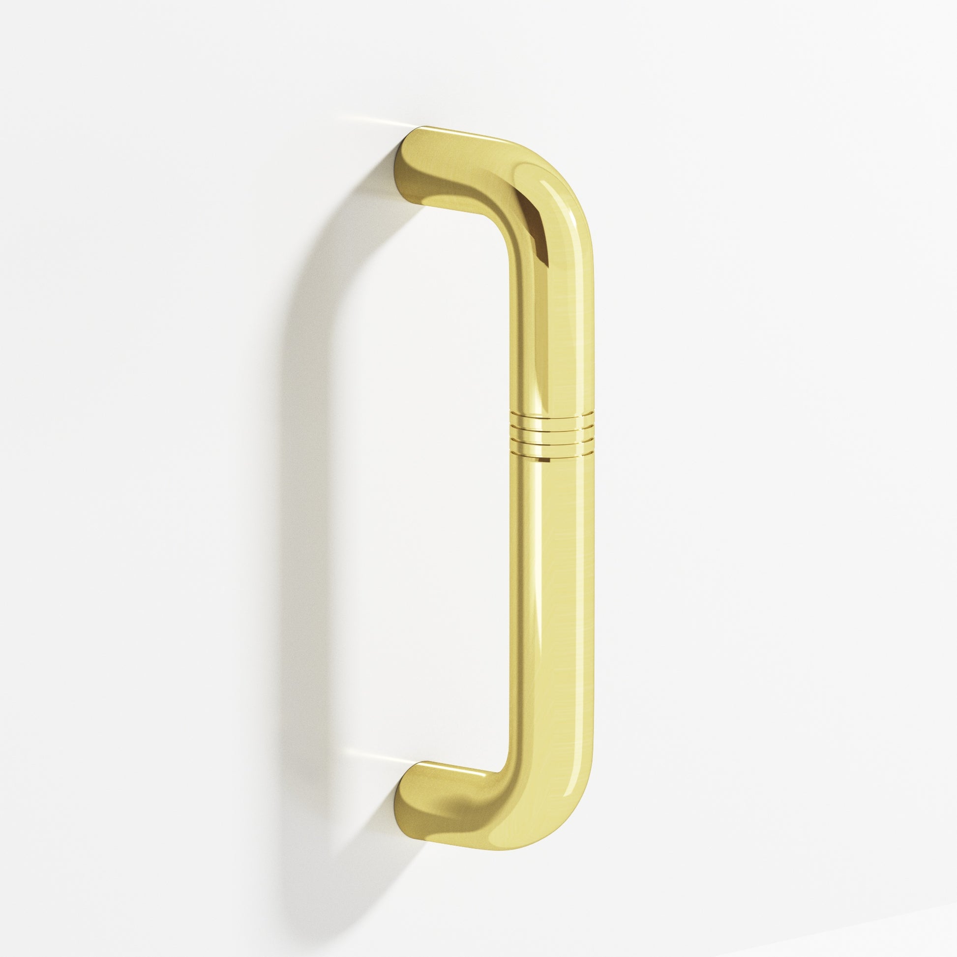 Colonial Bronze Series 860 4" Grooved Wire Cabinet Pull Unlacquered Polished Brass / 4"