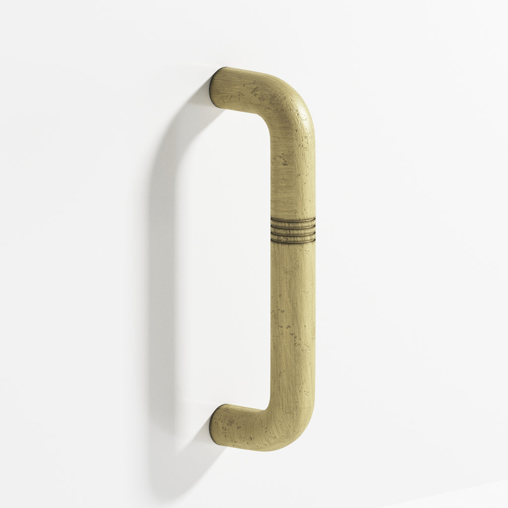 Colonial Bronze Series 258 6" Grooved Wire Cabinet Pull Distressed Antique Brass / 6"