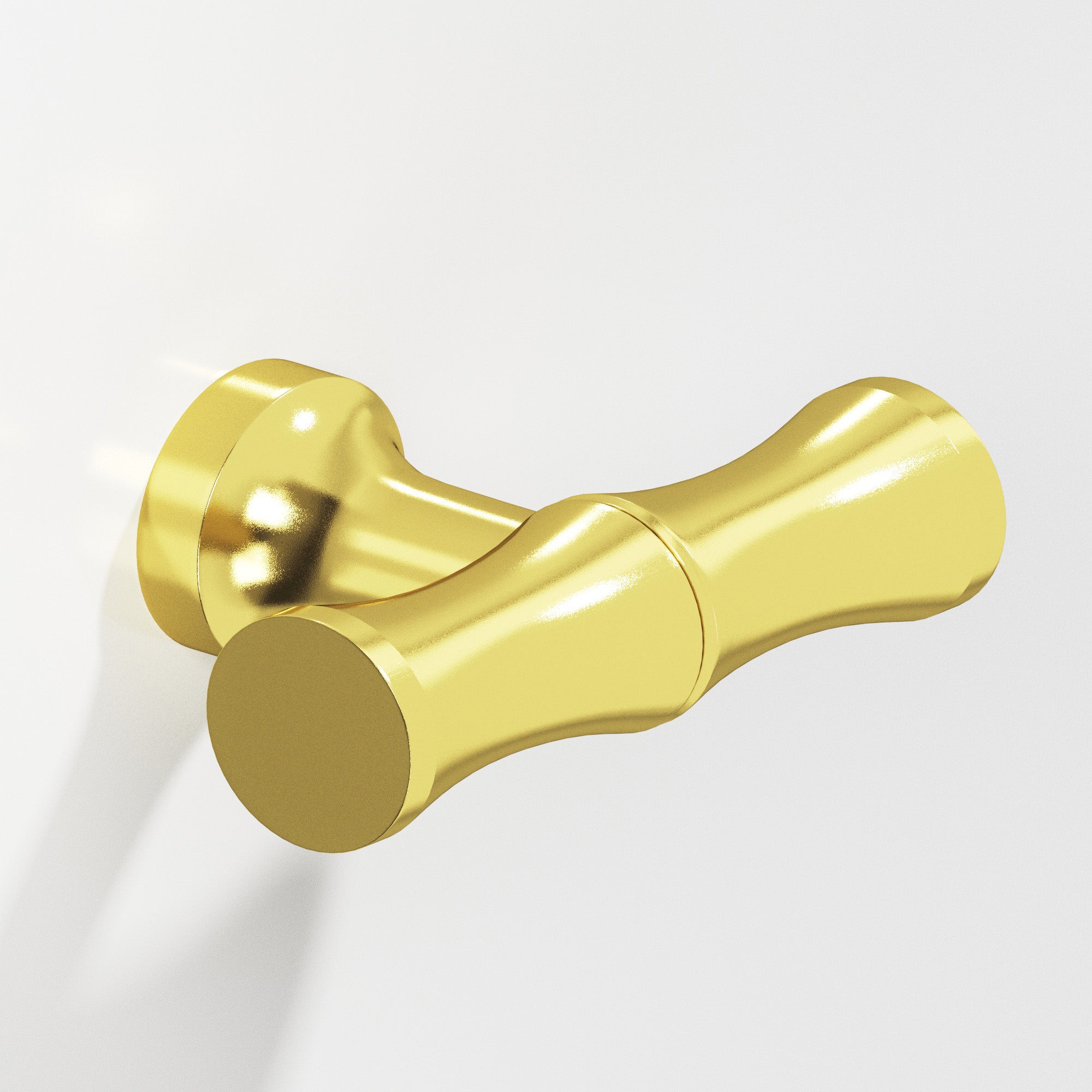 Colonial Bronze Series 283 1.75" Bamboo Cabinet T-Knob With Flared Post French Gold / 1.75"