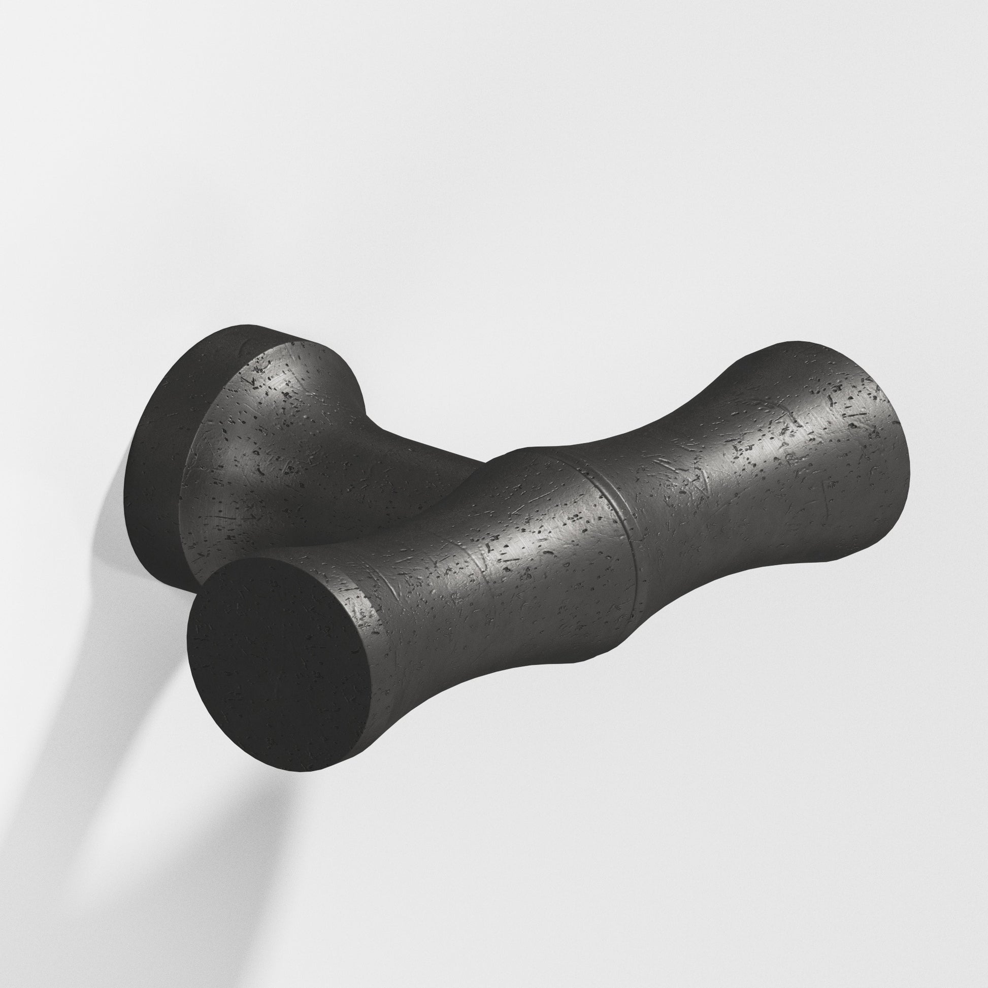 Colonial Bronze Series 283 1.75" Bamboo Cabinet T-Knob With Flared Post Distressed Satin Black / 1.75"