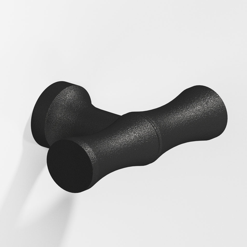 Colonial Bronze Series 283 1.75" Bamboo Cabinet T-Knob With Flared Post Frost Black™ / 1.75"