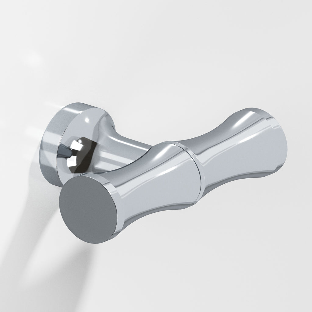 Colonial Bronze Series 283 1.75" Bamboo Cabinet T-Knob With Flared Post Polished Chrome / 1.75"