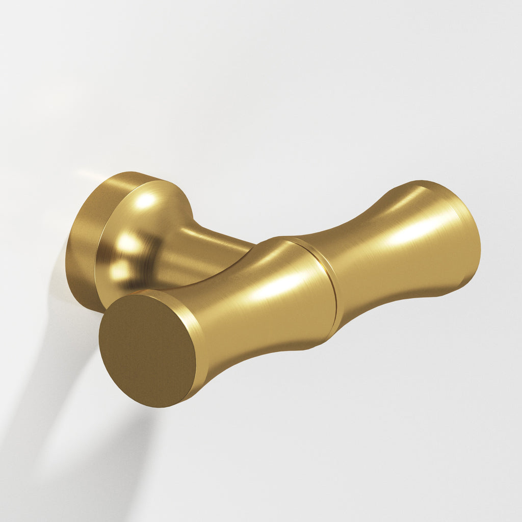 Colonial Bronze Series 283 1.75" Bamboo Cabinet T-Knob With Flared Post Unlacquered Satin Brass / 1.75"