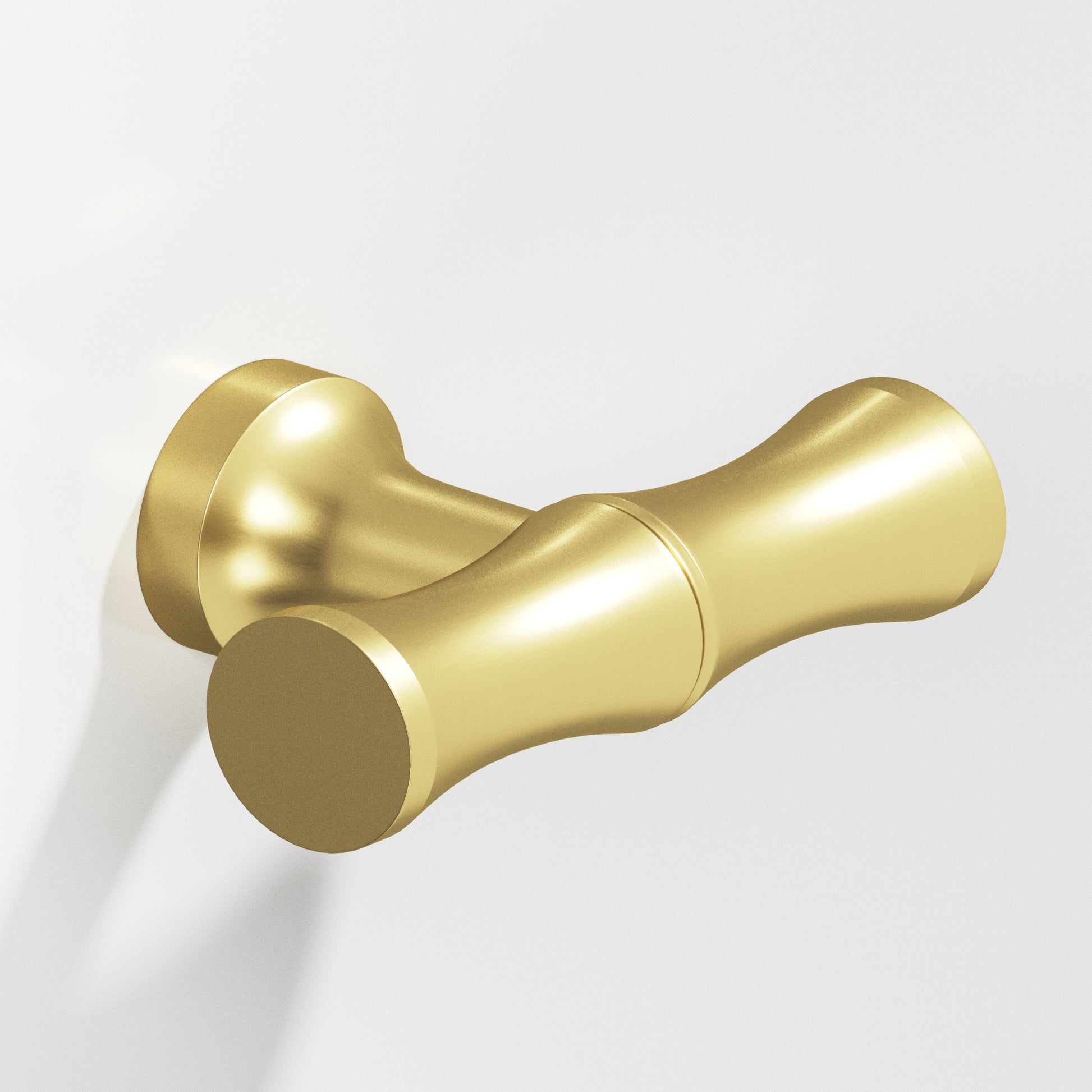 Colonial Bronze Series 283 1.75" Bamboo Cabinet T-Knob With Flared Post Matte Satin Brass / 1.75"