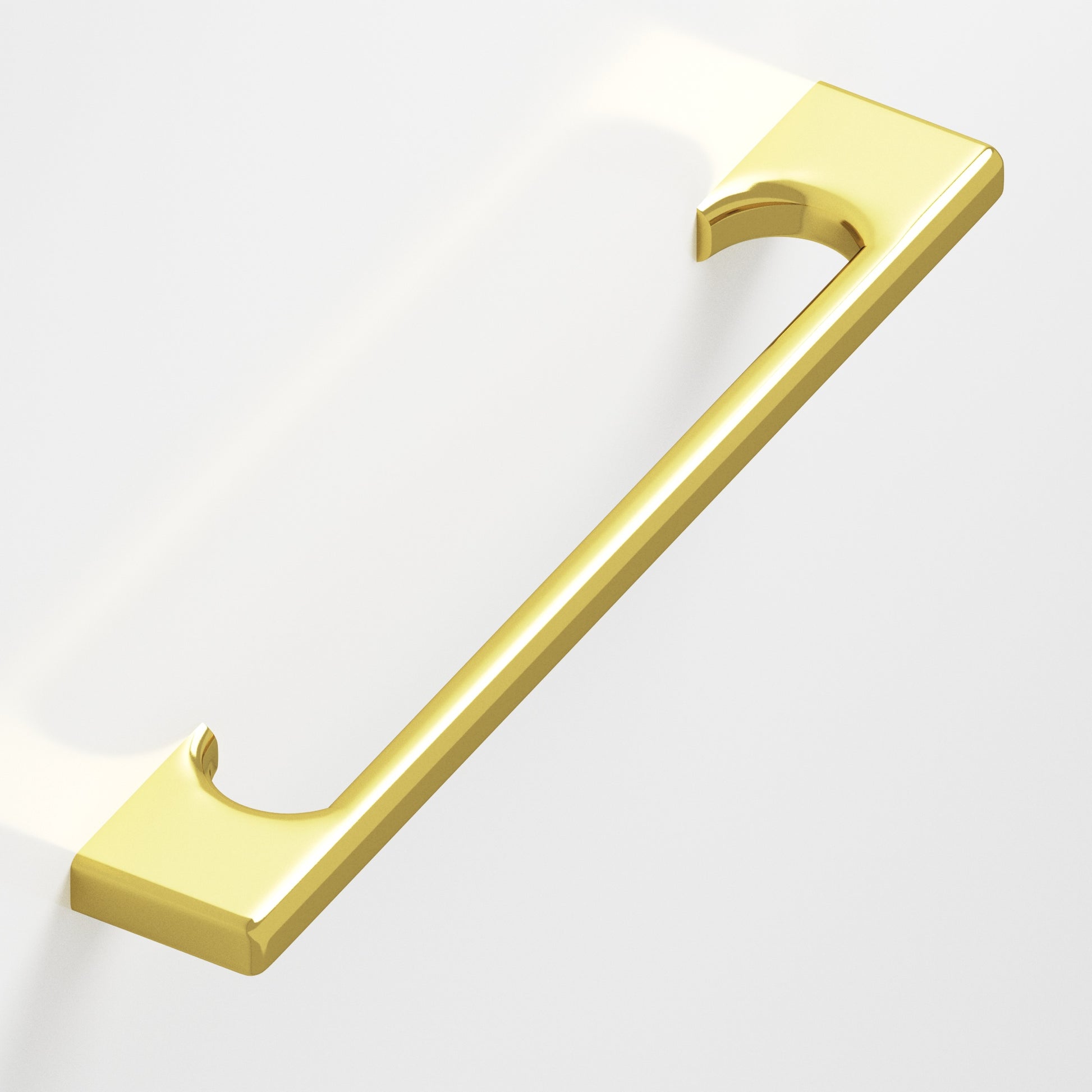 Colonial Bronze Series 3730 8" Rectangular Cabinet Pull With Radiused Edges And Scalloped Legs French Gold / 8"