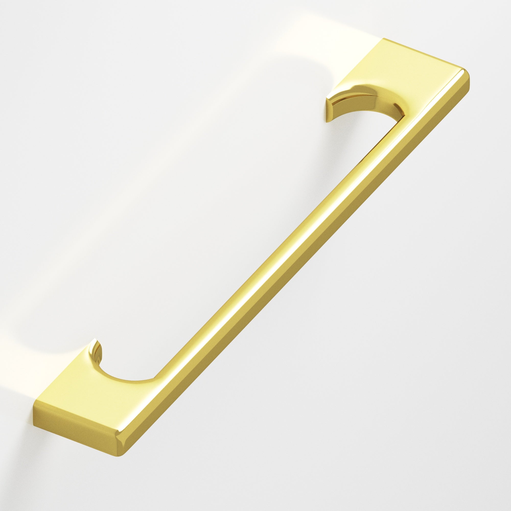 Colonial Bronze Series 3730 8" Rectangular Cabinet Pull With Radiused Edges And Scalloped Legs French Gold / 8"