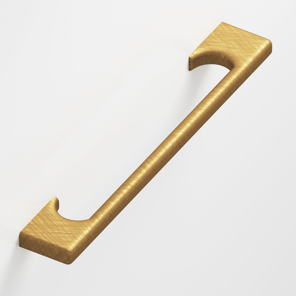 Colonial Bronze Series 3730 5" Rectangular Cabinet Pull With Radiused Edges And Scalloped Legs Weathered Brass / 5"
