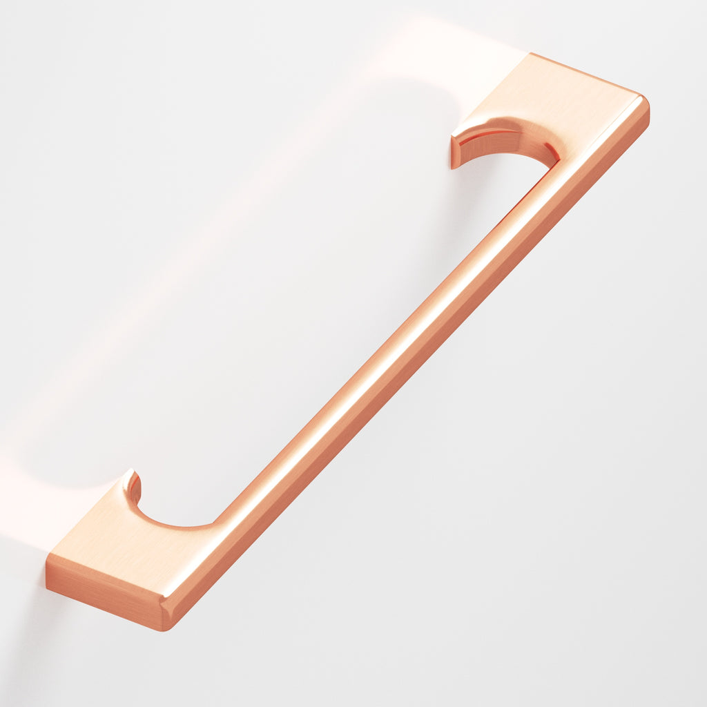 Colonial Bronze Series 3730 5" Rectangular Cabinet Pull With Radiused Edges And Scalloped Legs Satin Copper / 5"