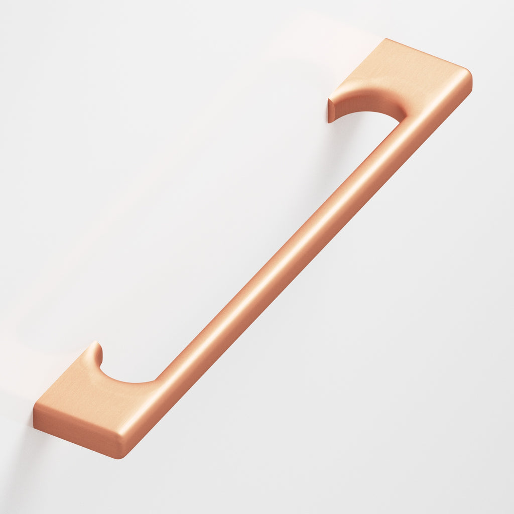 Colonial Bronze Series 3730 5" Rectangular Cabinet Pull With Radiused Edges And Scalloped Legs Matte Satin Copper / 5"