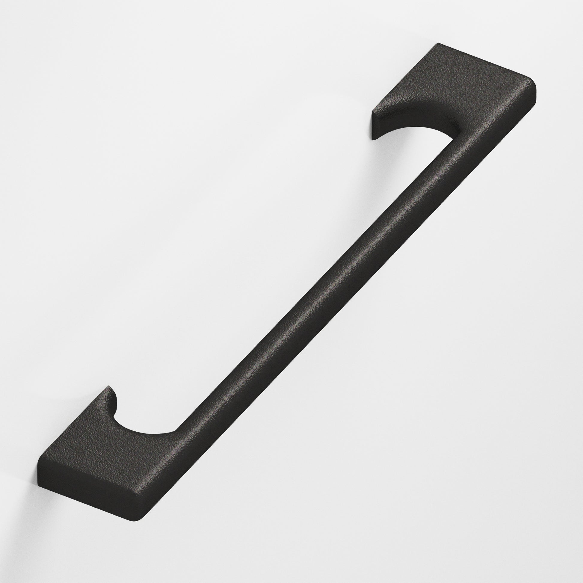 Colonial Bronze Series 3732 18" Rectangular Appliance Pull With Radiused Edges And Scalloped Legs Frost Black™ / 18"