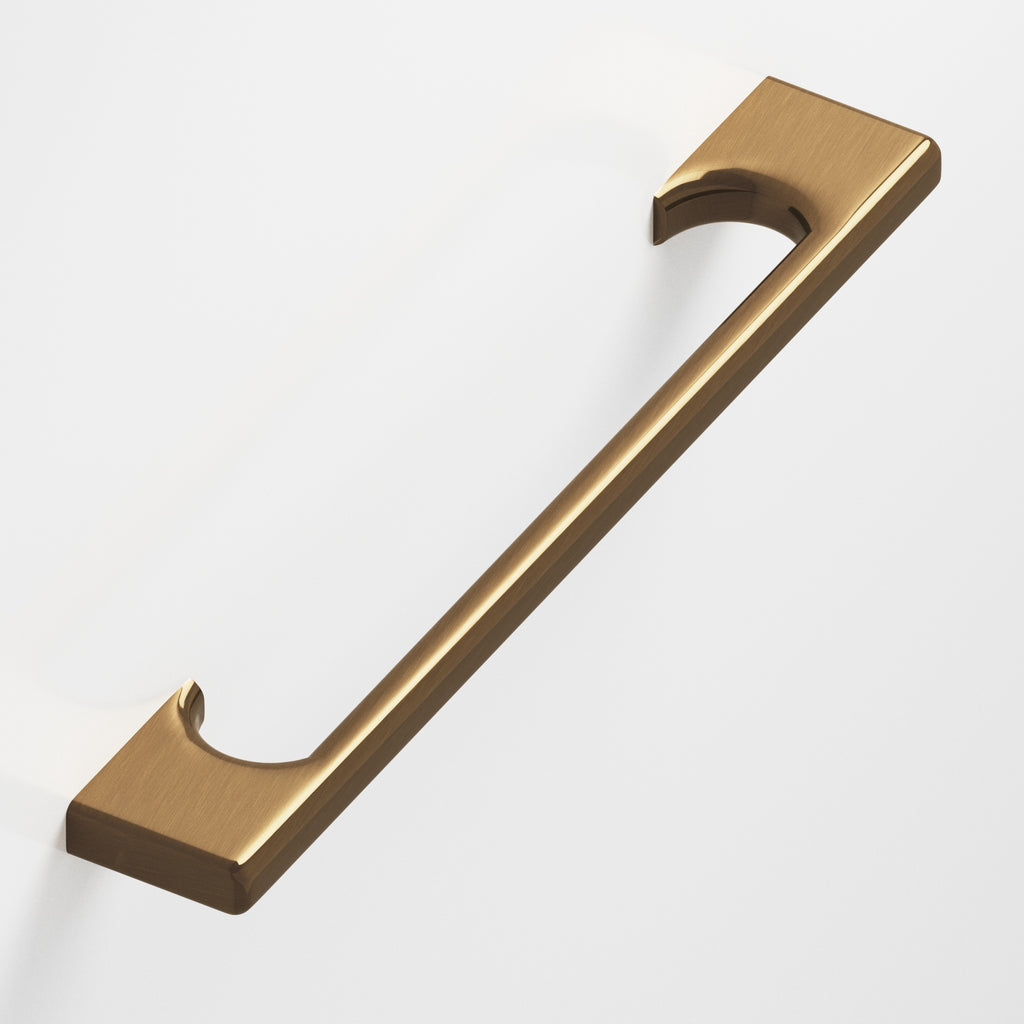 Colonial Bronze Series 3731 8" Rectangular Pull With Radiused Edges And Rectangular Scalloped Legs Light Statuary Bronze / 8"