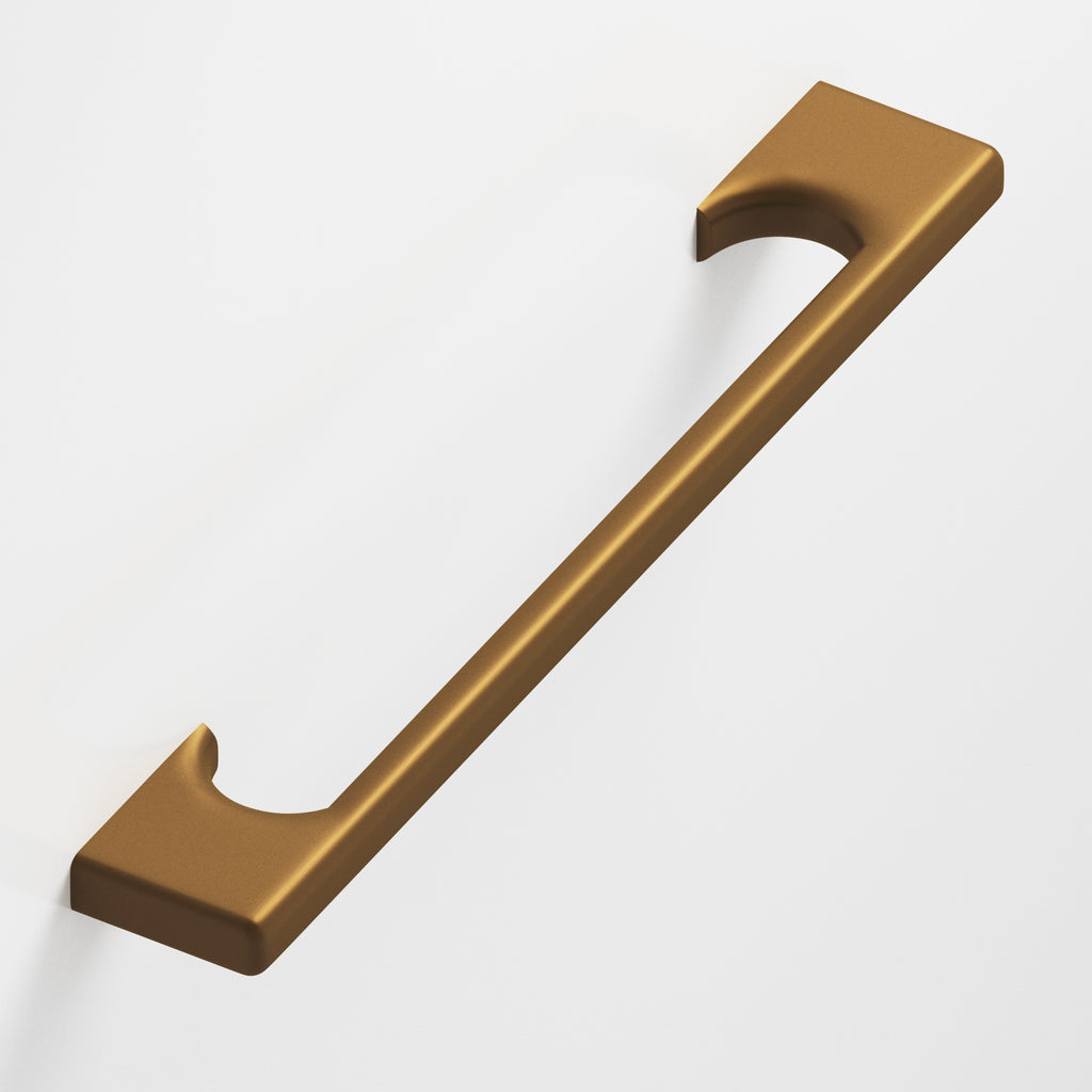 Colonial Bronze Series 3730 8" Rectangular Cabinet Pull With Radiused Edges And Scalloped Legs Matte Light Statuary Bronze / 8"