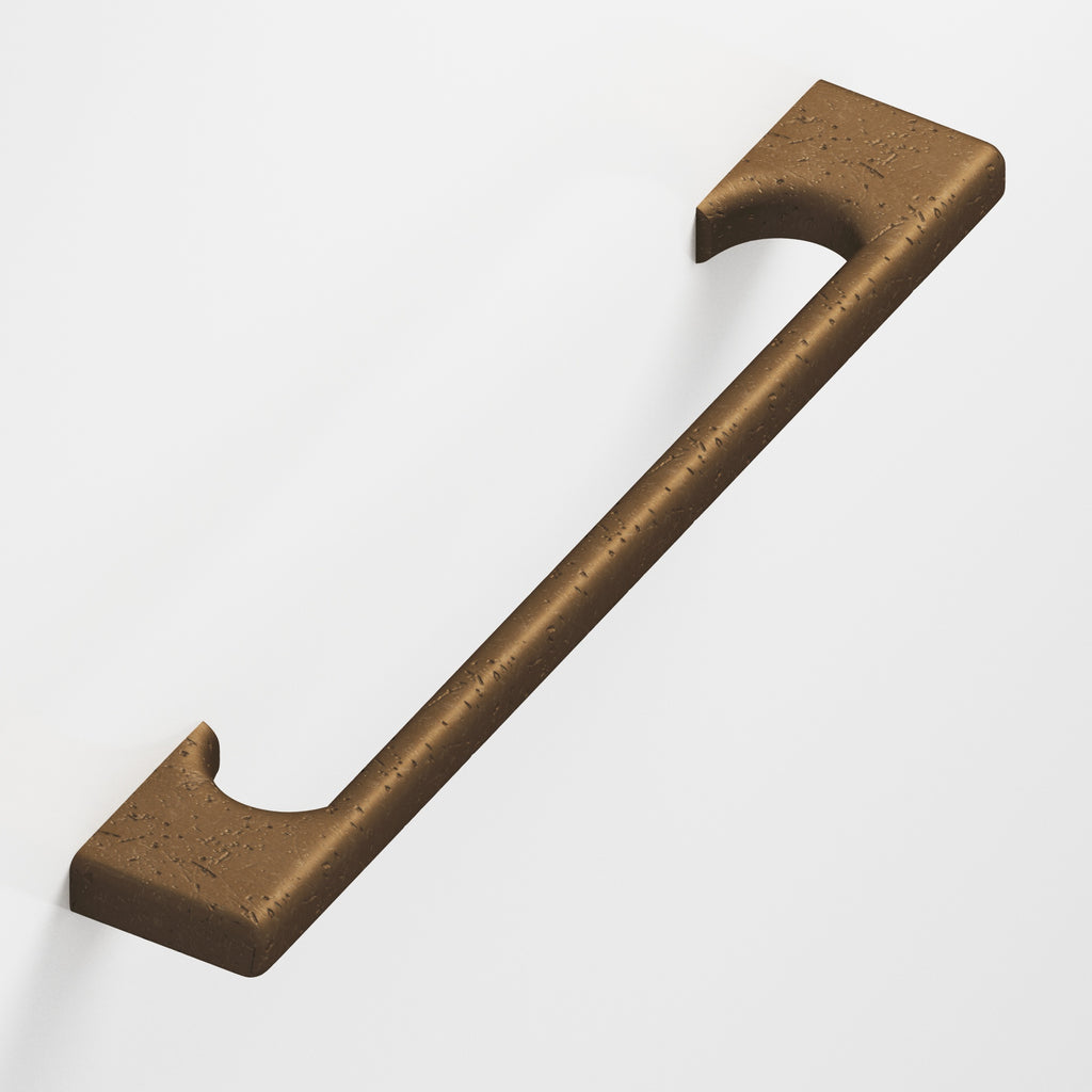 Colonial Bronze Series 3730 6" Rectangular Cabinet Pull With Radiused Edges And Scalloped Legs Distressed Light Statuary Bronze / 6"