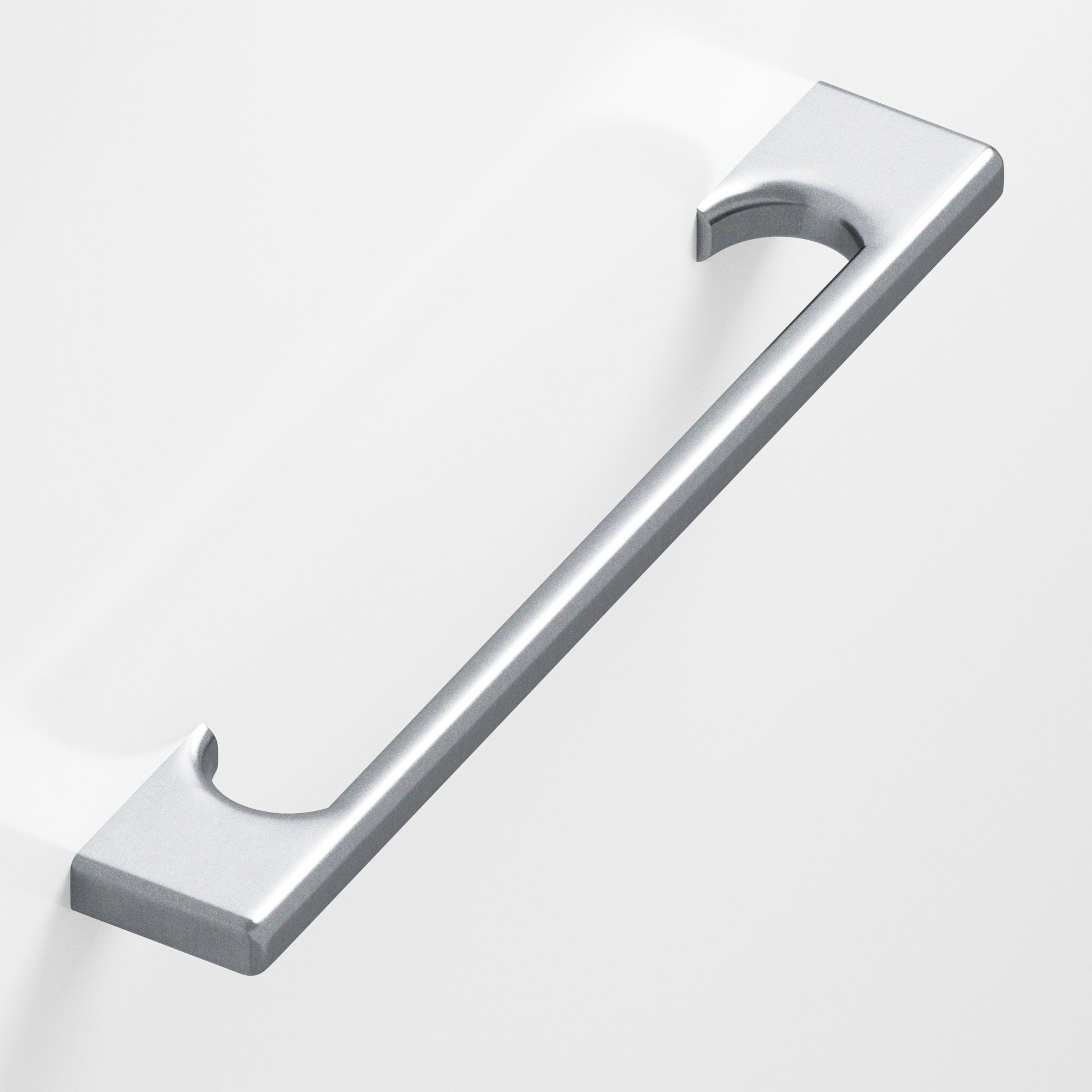 Colonial Bronze Series 3733 24" Rectangular Appliance Pull With Radiused Edges And Scalloped Legs Satin Chrome / 24"