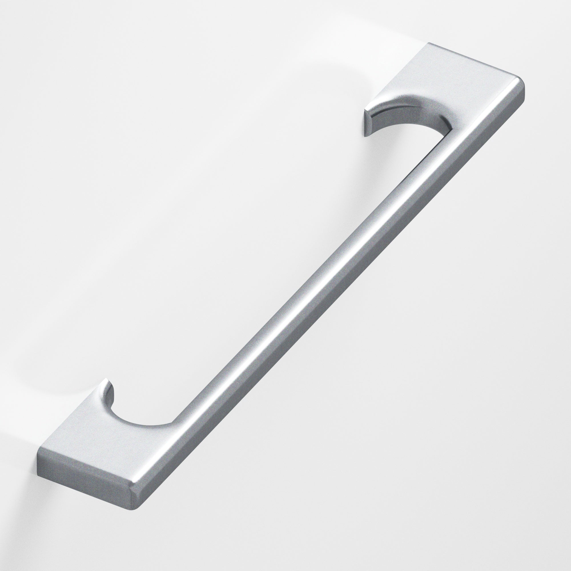 Colonial Bronze Series 3733 24" Rectangular Appliance Pull With Radiused Edges And Scalloped Legs Satin Chrome / 24"