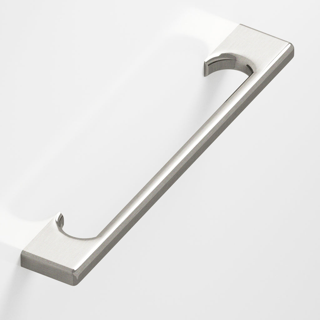 Colonial Bronze Series 3730 6" Rectangular Cabinet Pull With Radiused Edges And Scalloped Legs Nickel Stainless / 6"