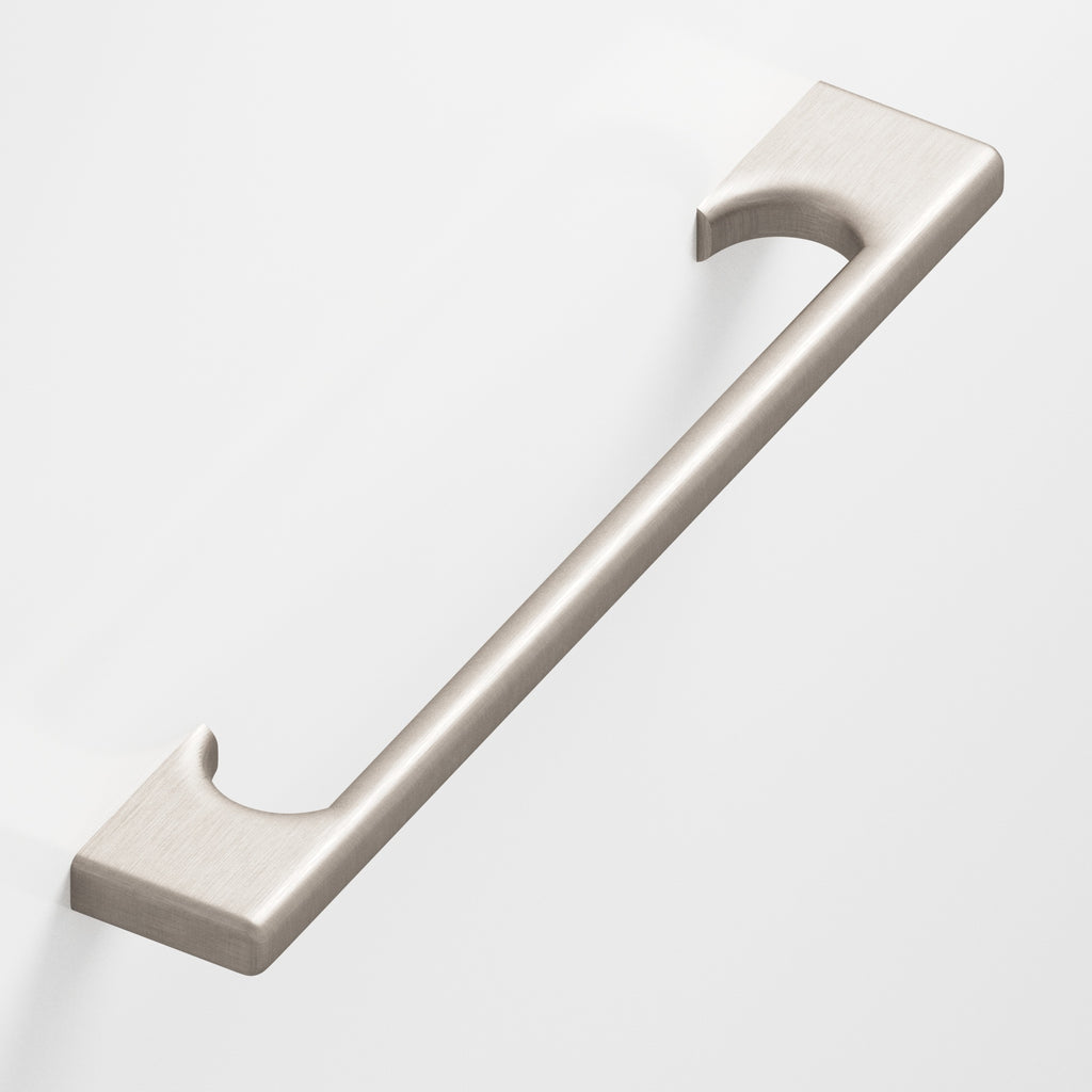Colonial Bronze Series 3730 6" Rectangular Cabinet Pull With Radiused Edges And Scalloped Legs Matte Satin Nickel / 6"