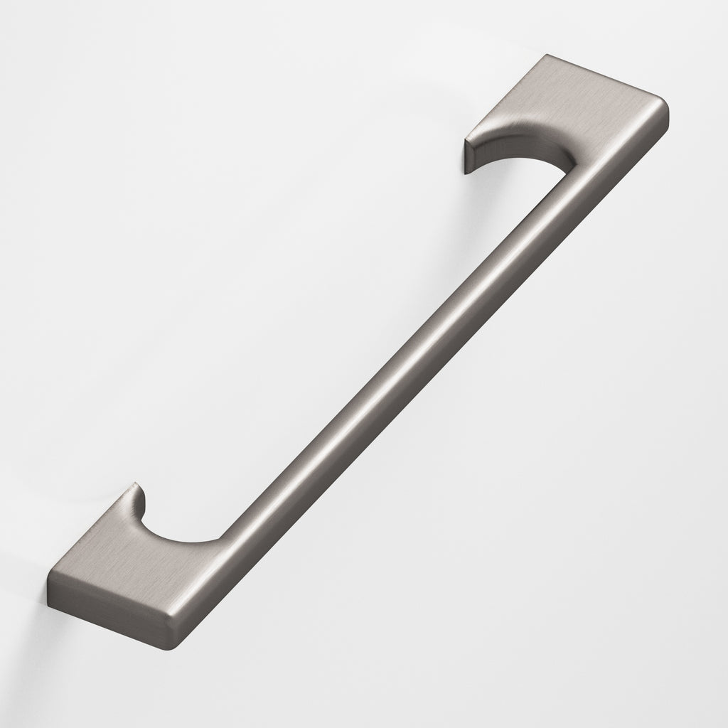 Colonial Bronze Series 3730 4" Rectangular Cabinet Pull With Radiused Edges And Scalloped Legs Pewter / 4"