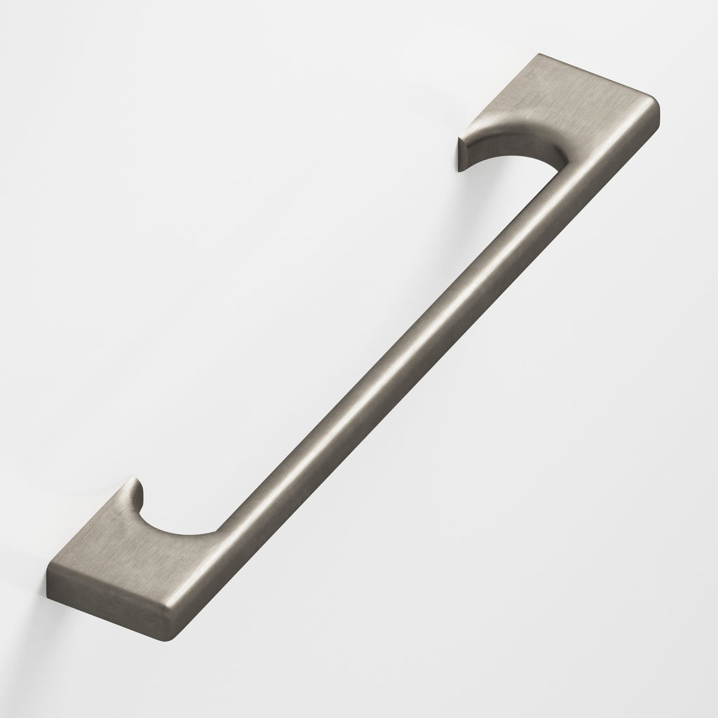 Colonial Bronze Series 3730 5" Rectangular Cabinet Pull With Radiused Edges And Scalloped Legs Matte Pewter / 5"