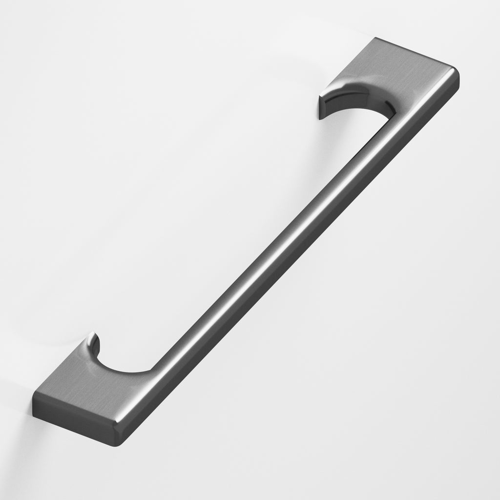 Colonial Bronze Series 3730 5" Rectangular Cabinet Pull With Radiused Edges And Scalloped Legs Graphite / 5"