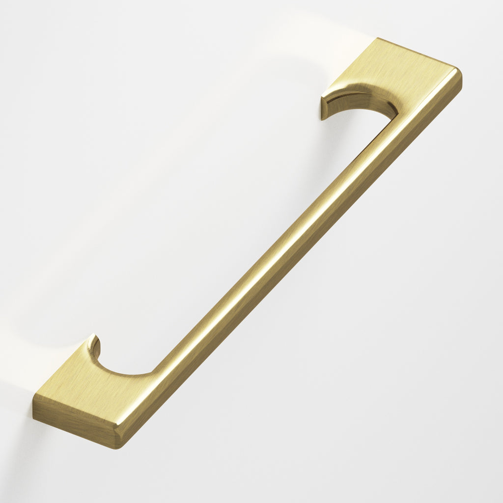 Colonial Bronze Series 3731 10" Rectangular Pull With Radiused Edges And Rectangular Scalloped Legs Antique Brass / 10"