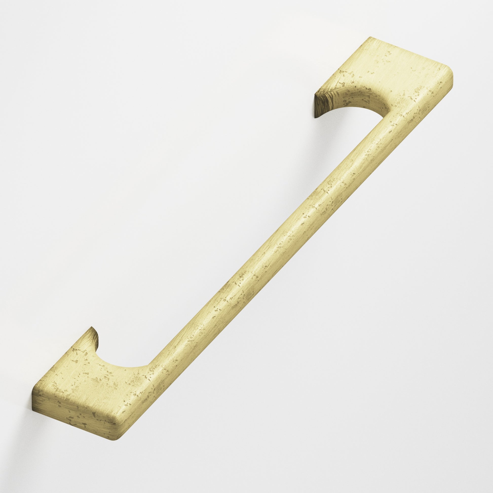 Colonial Bronze Series 3733 24" Rectangular Appliance Pull With Radiused Edges And Scalloped Legs Distressed Antique Brass / 24"