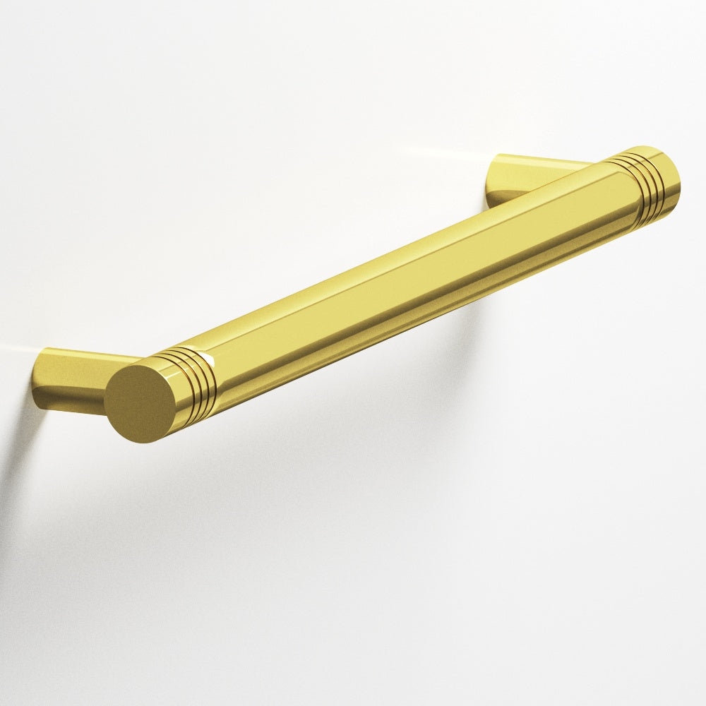 Colonial Bronze Series 414 6" Round Grooved Cabinet Pull With Straight Posts French Gold / 6"