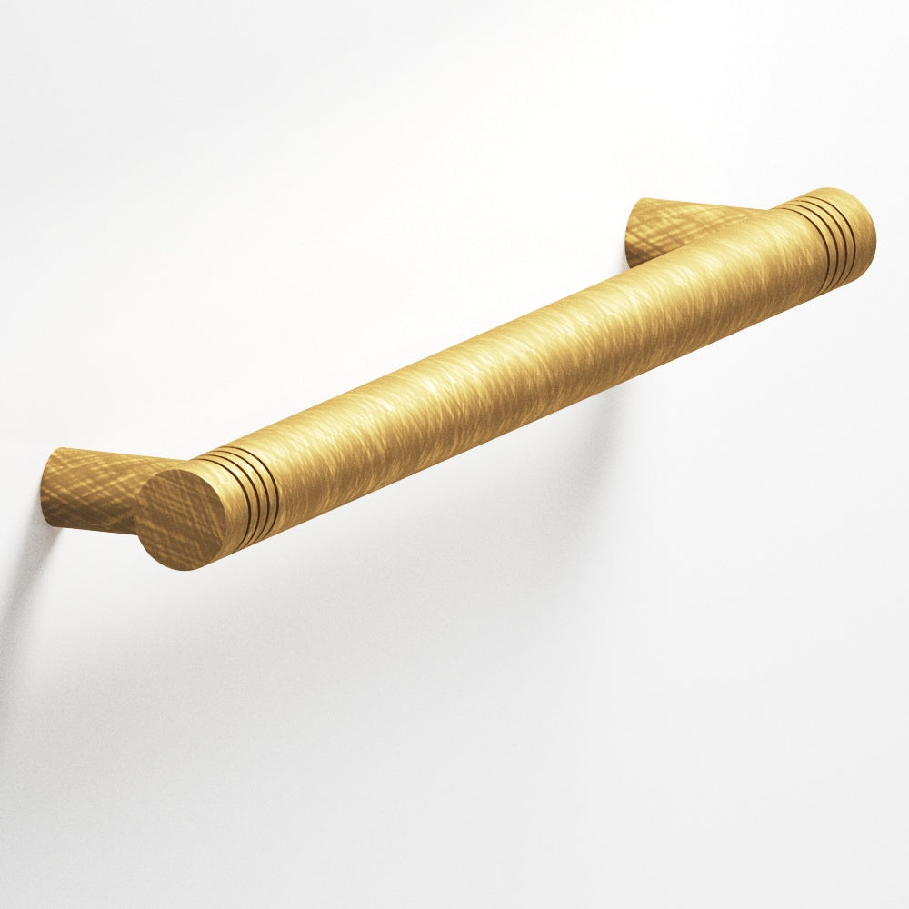 Colonial Bronze Series 414 4" Round Grooved Cabinet Pull With Straight Posts Weathered Brass / 4"