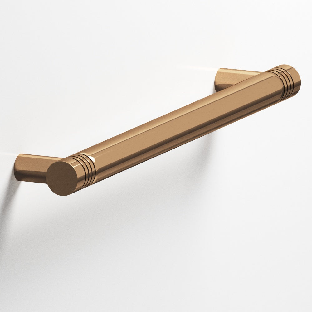 Colonial Bronze Series 413 3.5" Round Grooved Cabinet Pull With Straight Posts Polished Bronze / 3.5"