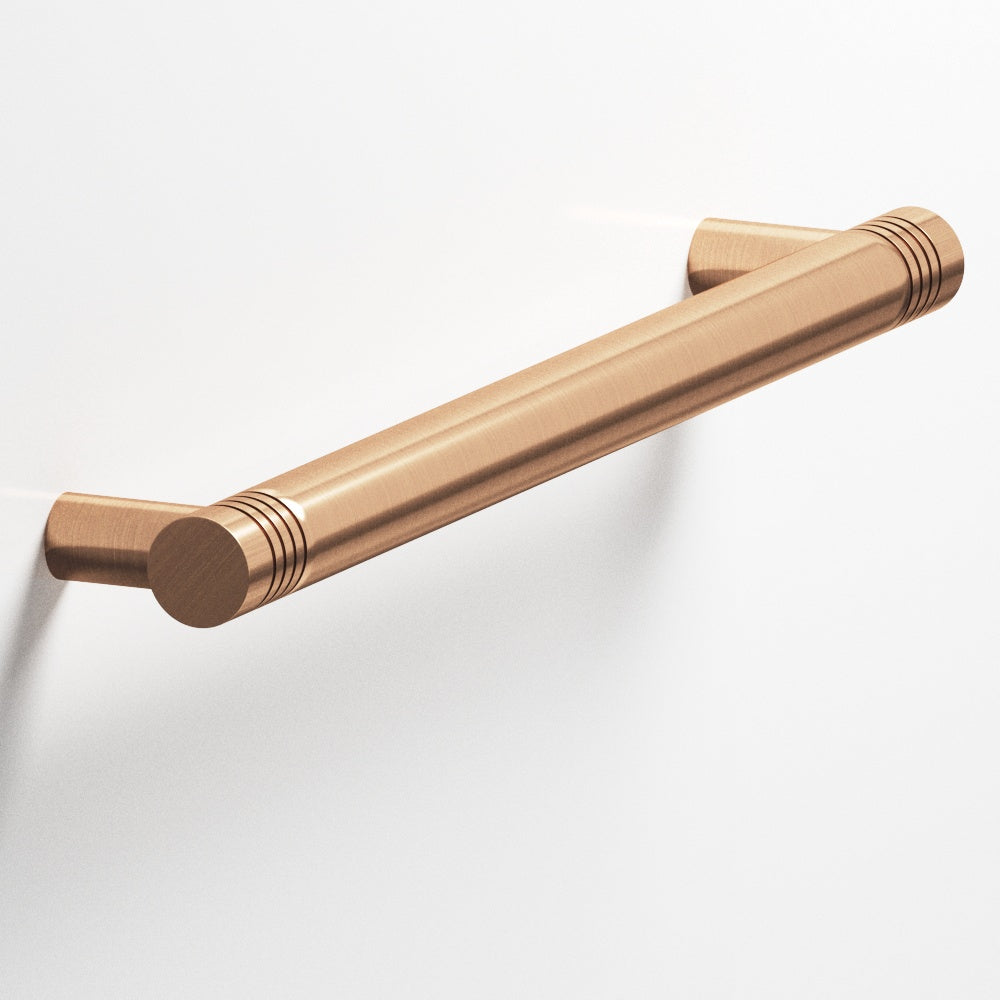 Colonial Bronze Series 414 6" Round Grooved Cabinet Pull With Straight Posts Satin Bronze / 6"