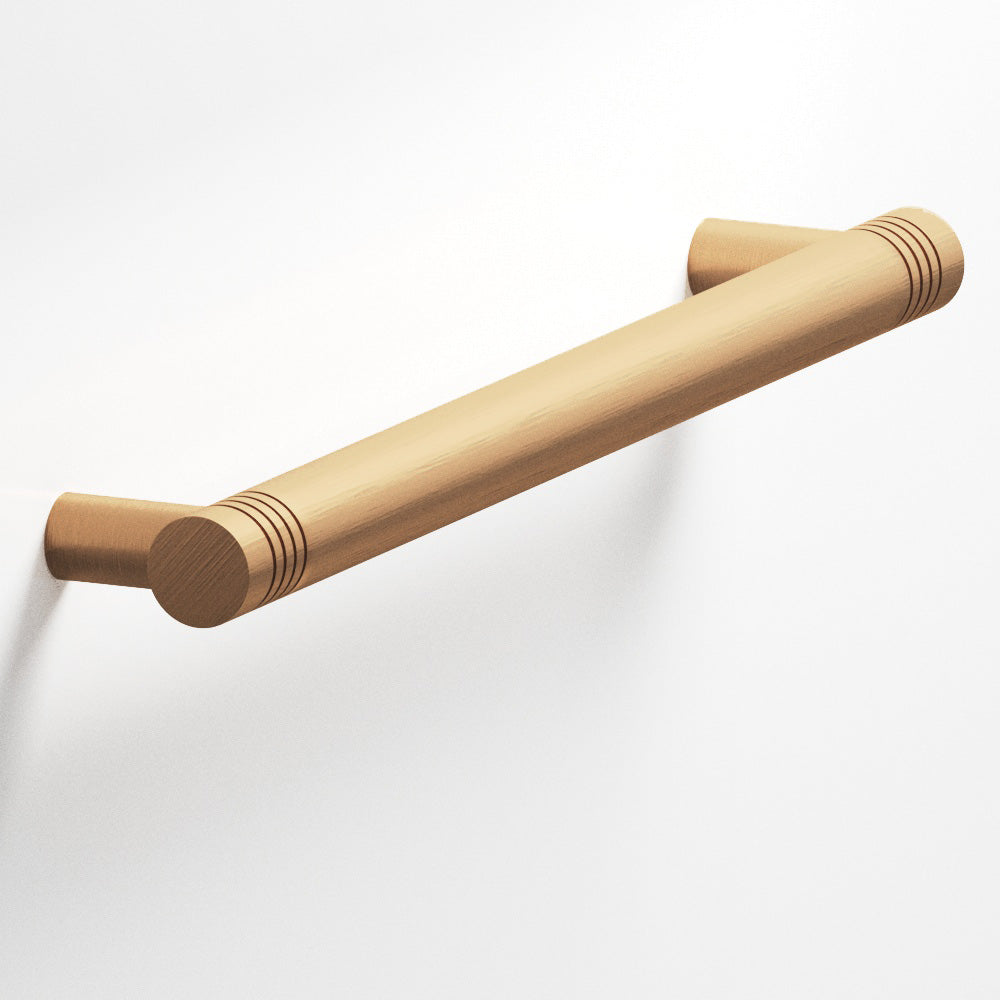 Colonial Bronze Series 413 4" Round Grooved Cabinet Pull With Straight Posts Matte Satin Bronze / 4"