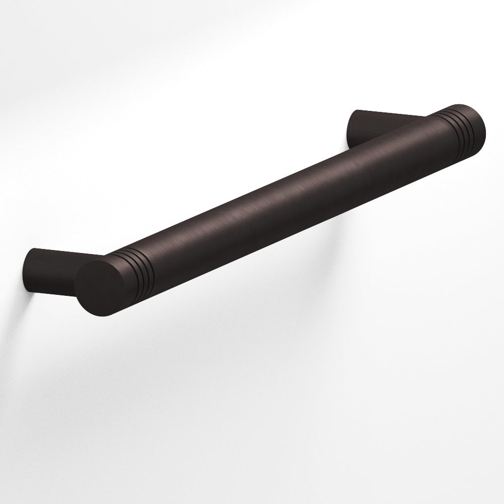 Colonial Bronze Series 414 4" Round Grooved Cabinet Pull With Straight Posts Matte Dark Statuary Bronze / 4"