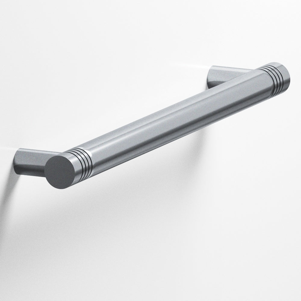 Colonial Bronze Series 415 10" Round Grooved Appliance Pull With Straight Posts Satin Chrome / 10"