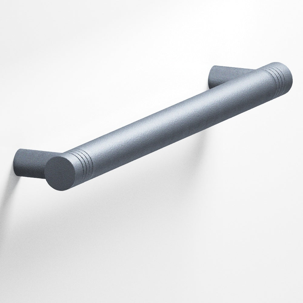 Colonial Bronze Series 413 8" Round Grooved Cabinet Pull With Straight Posts Frost Chrome™ / 8"