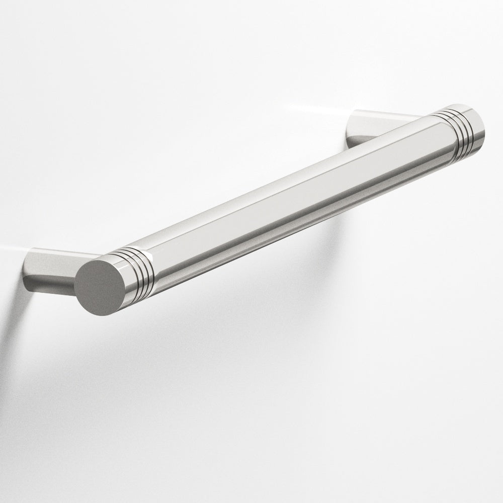 Colonial Bronze Series 413 3.5" Round Grooved Cabinet Pull With Straight Posts Polished Nickel / 3.5"