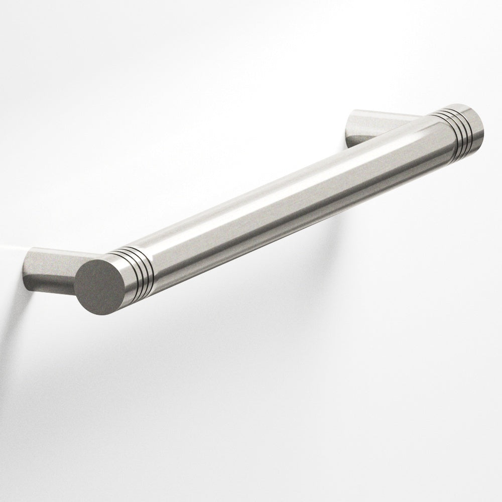 Colonial Bronze Series 413 3.5" Round Grooved Cabinet Pull With Straight Posts Satin Nickel / 3.5"