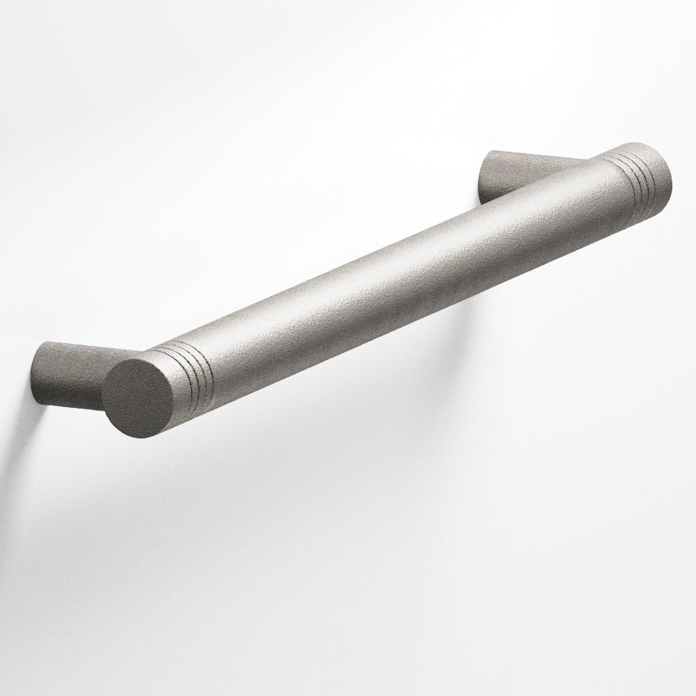 Colonial Bronze Series 413 3.5" Round Grooved Cabinet Pull With Straight Posts Frost Nickel™ / 3.5"