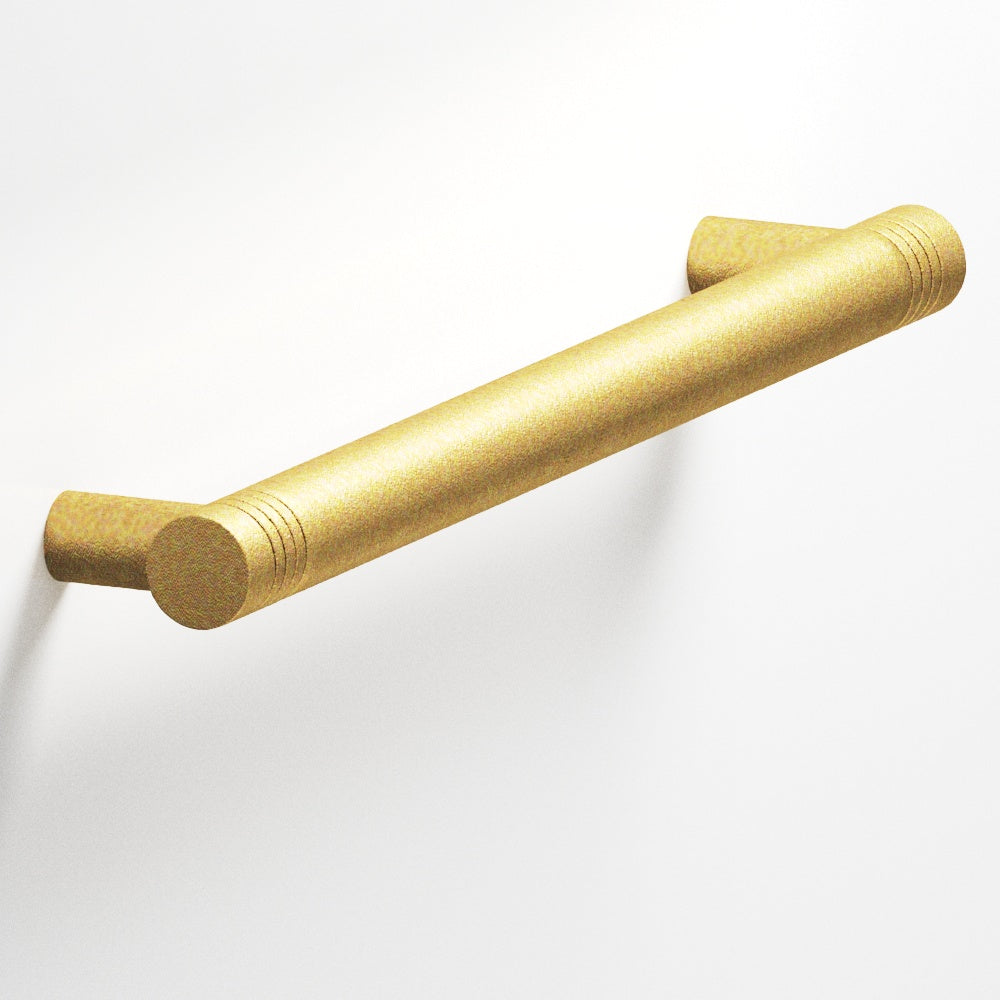 Colonial Bronze Series 414 8" Round Grooved Cabinet Pull With Straight Posts Frost Brass™ / 8"