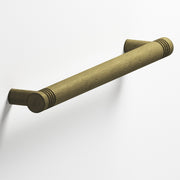 Colonial Bronze Series 415 12" Round Grooved Appliance Pull With Straight Posts Distressed Antique Brass / 12"