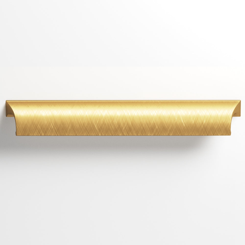 Colonial Bronze Series 420 3.5" Waterfall Cabinet Pull With Scalloped Ends Weathered Brass / 3.5"