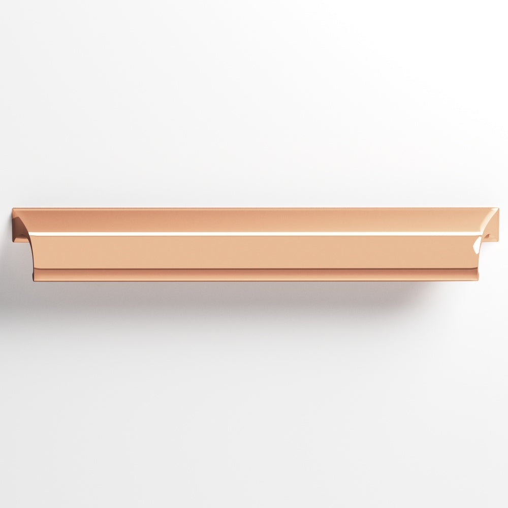 Colonial Bronze Series 420 3.5" Waterfall Cabinet Pull With Scalloped Ends Polished Copper / 3.5"