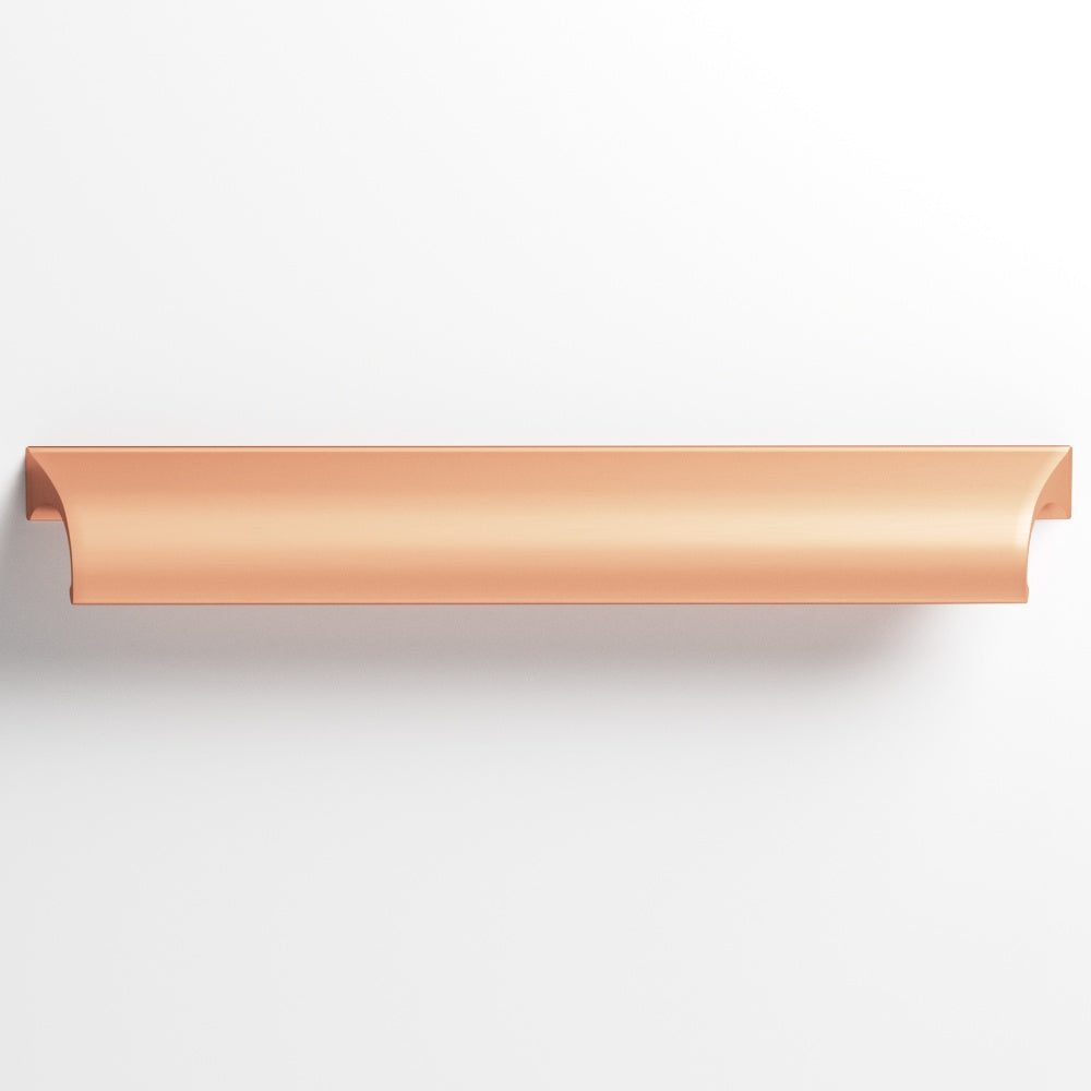 Colonial Bronze Series 420 1.5" Waterfall Cabinet Pull With Scalloped Ends Matte Satin Copper / 1.5"