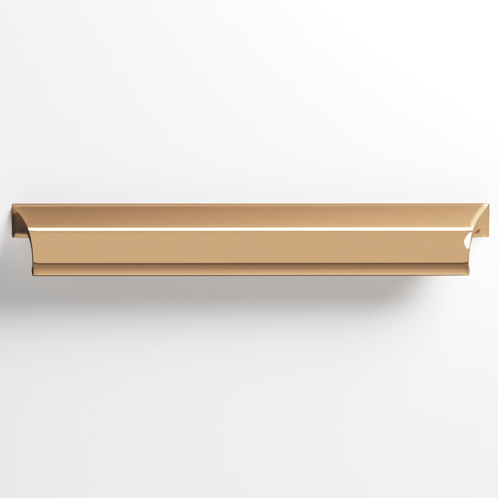 Colonial Bronze Series 420 3.5" Waterfall Cabinet Pull With Scalloped Ends Polished Bronze / 3.5"